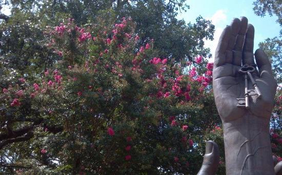 Becoming statue on UM campus.